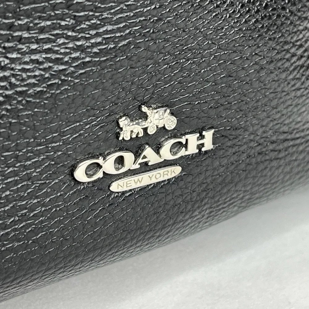 Coach Black Leather Shoulder Bag - Picture 2 of 16